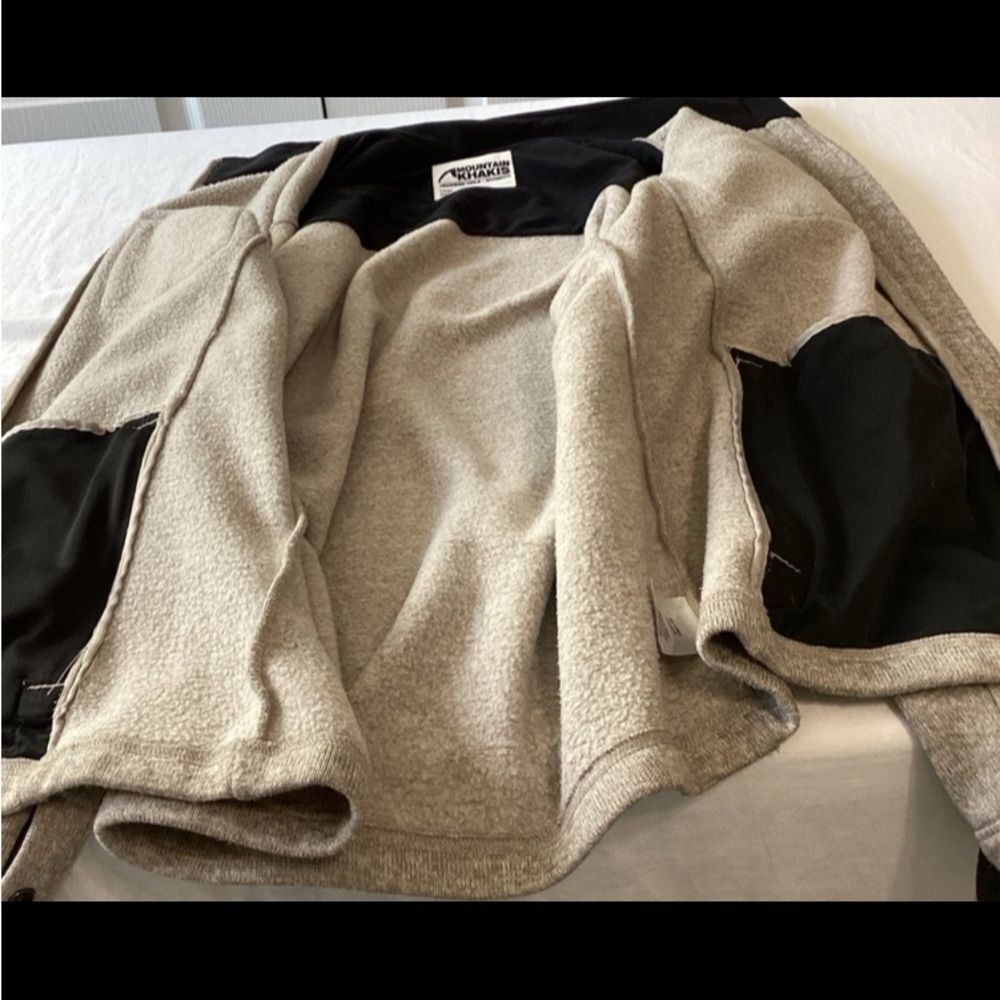 Mountain Khakis Sweater Jacket Men’s Size Large Color Tan Full Zip Pockets - Picture 4 of 10